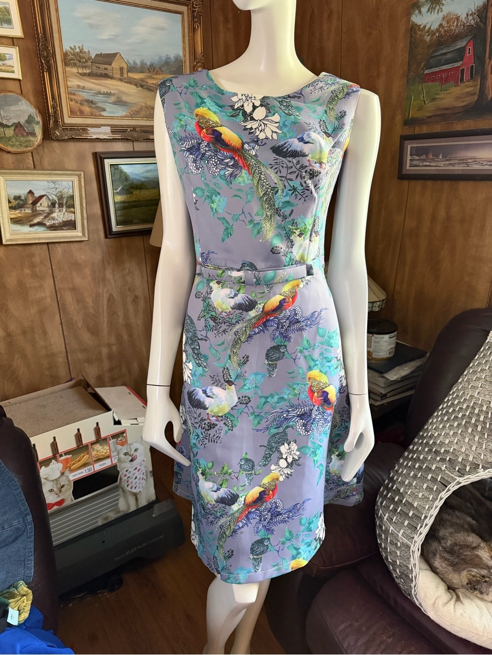 NWT Smashed Lemon Floral Bird Dress